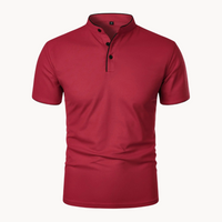 Percival | Herren Poloshirt mit Stehkragen Kurzarm in Rot