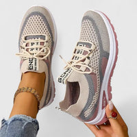 Philomena | Damen Orthopädische Mesh Sneaker in Khaki