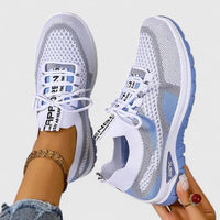Philomena | Damen Orthopädische Mesh Sneaker in Blau