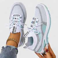 Philomena | Damen Orthopädische Mesh Sneaker in Türkis