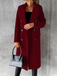 ELLA - Damen-Mantel – Eleganter City-Chic Mantel für Business und Freizeit in Burgund