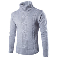 Bertrand – Warmer Strickpullover mit Rollkragen in Grau