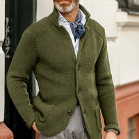Benno- Eleganter Herren Cardigan in Grün