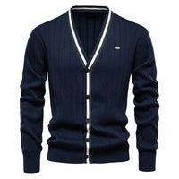 Sam - Elegante Strickjacken für Herren in Dunkelblau