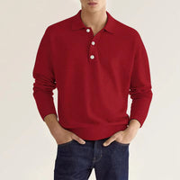 Maxim – LANGARM-POLOSHIRT in Rot