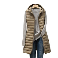 Aya - Die kuschelige und modische wattierte Jacke mit Kapuze in Khaki
