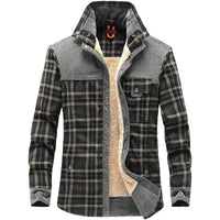 WODEN - Jacke aus dickem Flanell für Männer in Hellgrün