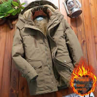 JARED - Herrenmantel mit Kapuze in Khaki