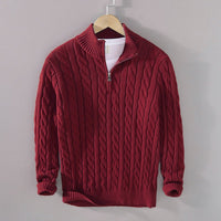 Herren-Pullover mit Rundhalsausschnitt - ACKLEY in Rot