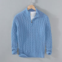 Herren-Pullover mit Rundhalsausschnitt - ACKLEY in Hellblau