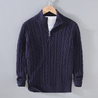 Herren-Pullover mit Rundhalsausschnitt - ACKLEY in Dunkelblau