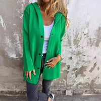 Natalie - Freizeitblazer mit Kapuze in Grün