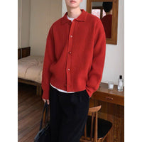 RAYDEN – DER SLIM-FIT-CARDIGAN IM STREETWEAR-LOOK FÜR MODERNE MÄNNER in Rot