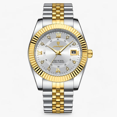 Fudus | Rund Herrenarmbanduhr Aus Edelstahl