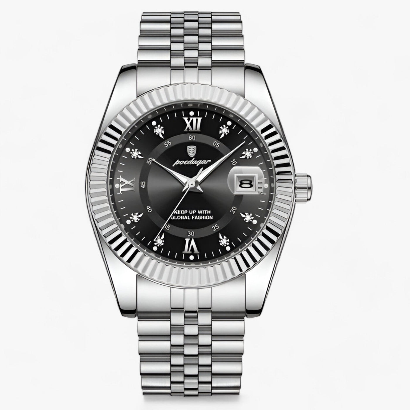 Fudus | Rund Herrenarmbanduhr Aus Edelstahl