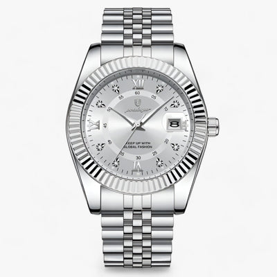 Fudus | Rund Herrenarmbanduhr Aus Edelstahl