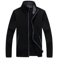 Iker - Bequeme Jacke mit Zipper in Schwarz