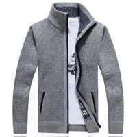 Iker - Bequeme Jacke mit Zipper in Hellgrau