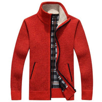 Iker - Bequeme Jacke mit Zipper in Rot