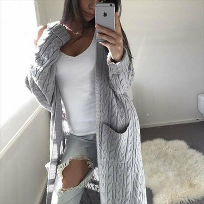 Vestina | Warme Lange Strickjacke