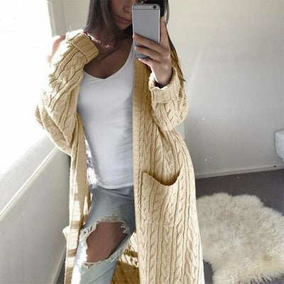 Vestina | Warme Lange Strickjacke