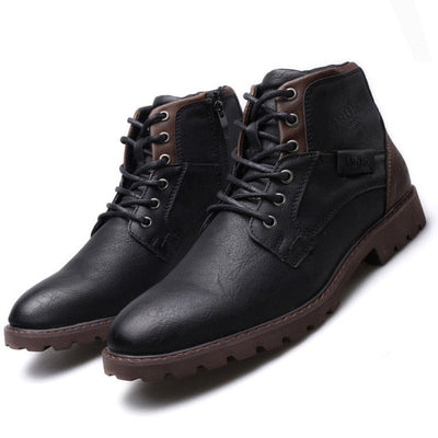 Logan | Robuste Herren-Stiefeletten aus Leder mit Strapazierfähiger Sohle