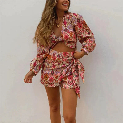 Philine - Tribal Print, Damenbluse Set