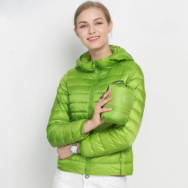 Schicke leichte Daunenjacke