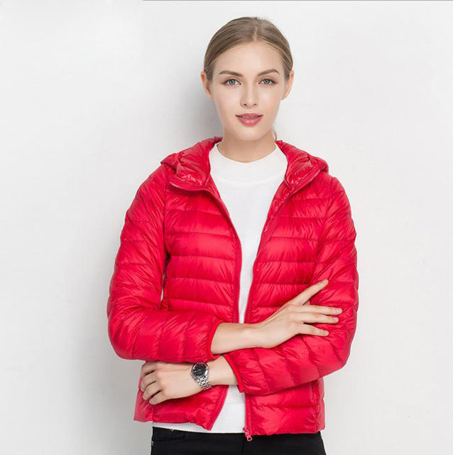Schicke leichte Daunenjacke