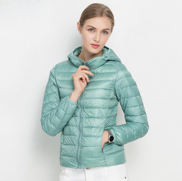Schicke leichte Daunenjacke