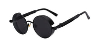 Juno | Vintage Steampunk-Sonnenbrille in Schwarz