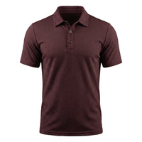 Dario | Atmungsaktives Stretch Poloshirt in Merlot Rot