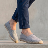 Reimar | Herren Espadrilles Schlupfschuh Jutesohle in Grau