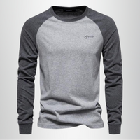 Reinhard | Herren Langarm Raglan Shirt in Grau