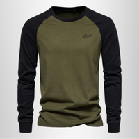 Reinhard | Herren Langarm Raglan Shirt in Grün