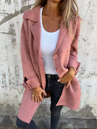 Romy | Langer Kuschelweicher Blazer in Rosa