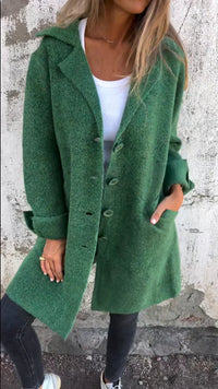 Romy | Langer Kuschelweicher Blazer in Grün