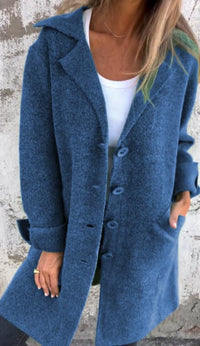 Romy | Langer Kuschelweicher Blazer in Blau