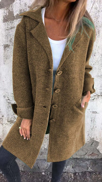 Romy | Langer Kuschelweicher Blazer in Braun