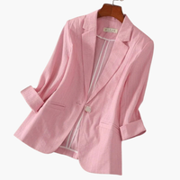 Rosalind | Damen Rosa 3/4 Arm Blazer in Rosa