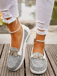 Rosemunde | Damen Loafer Schuhe mit Schnalle in Grau