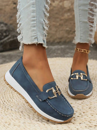 Rosemunde | Damen Loafer Schuhe mit Schnalle in Marineblau