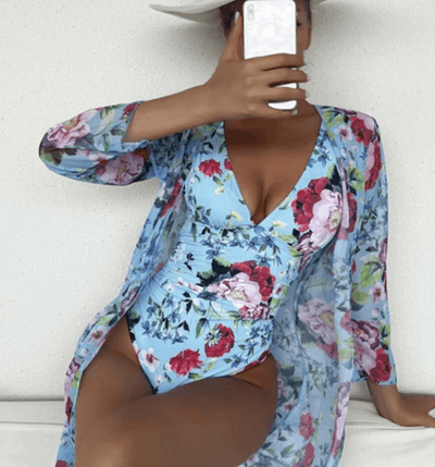 Badeanzug mit Blumendruck für Damen
