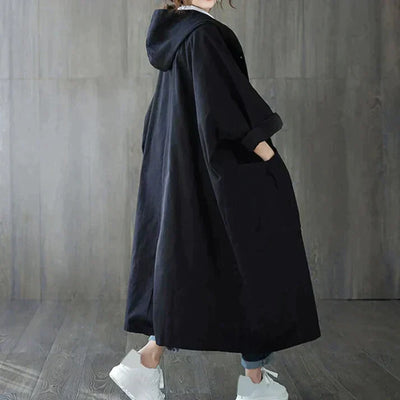 Winddichter Trenchcoat in Übergröße mit Taschen für Damen