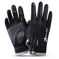 Touchscreen-Handschuhe mit rutschfestem Material, wasserdicht und winddicht in Schwarz