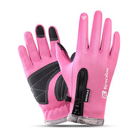 Touchscreen-Handschuhe mit rutschfestem Material, wasserdicht und winddicht in Rosa