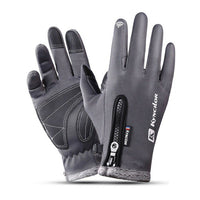 Touchscreen-Handschuhe mit rutschfestem Material, wasserdicht und winddicht in Grau