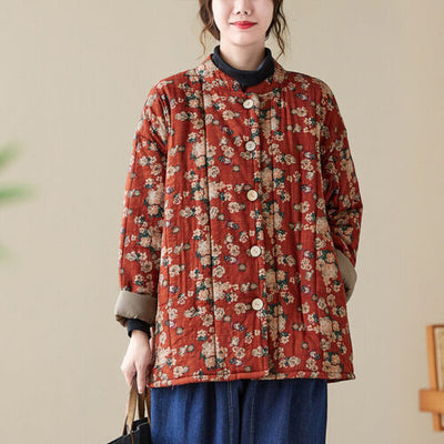 Vintina | Geblümte Vintage-Jacke für Damen