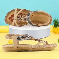 Ingrid | Damen Orthopädische Boho Sandalen Mehrriemen Komfort Sommer in Beige