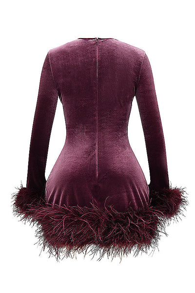 Minikleid aus Samt für Damen